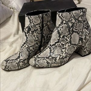 INC Snake Print booties
